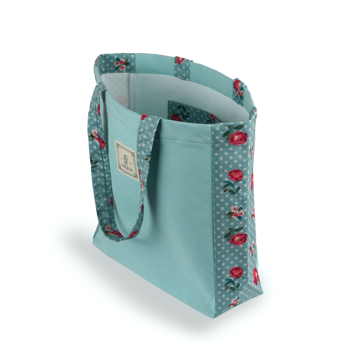 Mint Yeşil Çiçekli Çanta - Tote Bag Koleksiyonu
